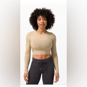 Lululemon LA Cut-out-waist crop long sleeve